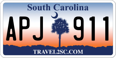 SC license plate APJ911