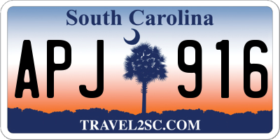 SC license plate APJ916