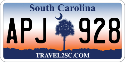 SC license plate APJ928