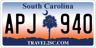 SC license plate APJ940
