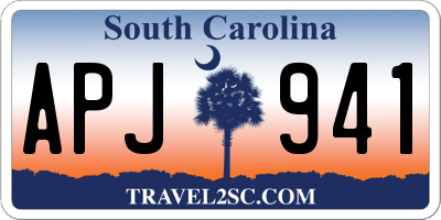 SC license plate APJ941