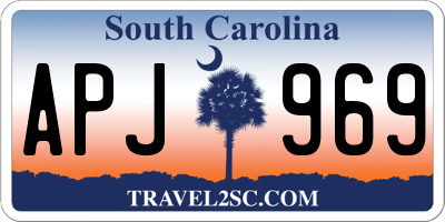 SC license plate APJ969