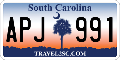 SC license plate APJ991