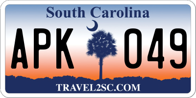 SC license plate APK049
