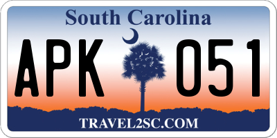 SC license plate APK051