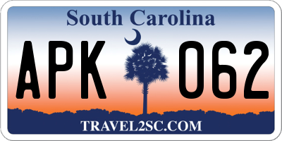 SC license plate APK062