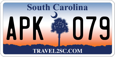 SC license plate APK079