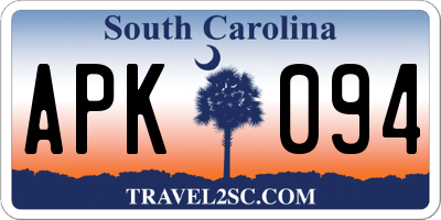 SC license plate APK094