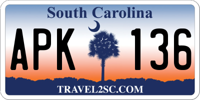 SC license plate APK136