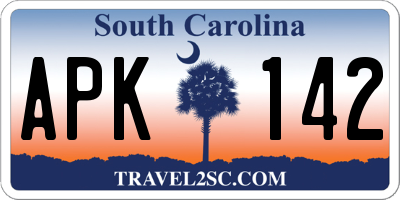 SC license plate APK142