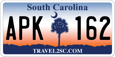 SC license plate APK162