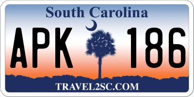 SC license plate APK186
