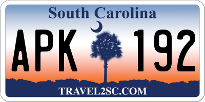 SC license plate APK192
