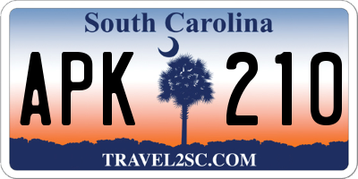 SC license plate APK210