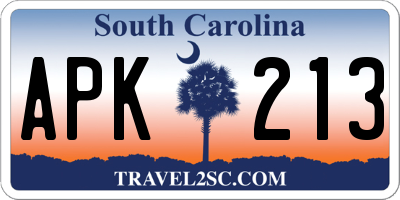 SC license plate APK213