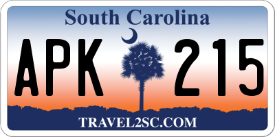 SC license plate APK215