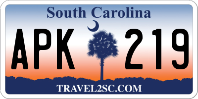SC license plate APK219