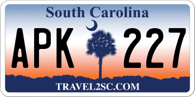 SC license plate APK227