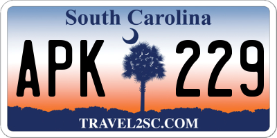 SC license plate APK229