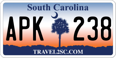 SC license plate APK238