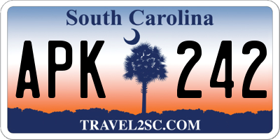 SC license plate APK242