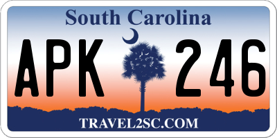 SC license plate APK246