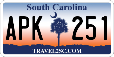 SC license plate APK251