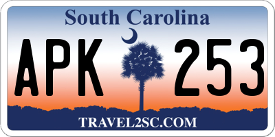 SC license plate APK253
