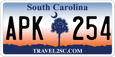 SC license plate APK254