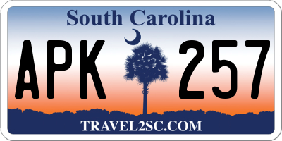 SC license plate APK257