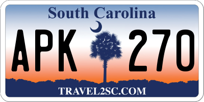 SC license plate APK270