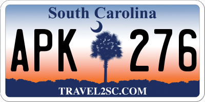 SC license plate APK276