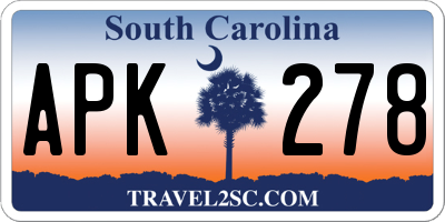 SC license plate APK278