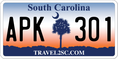 SC license plate APK301