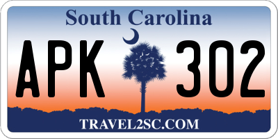 SC license plate APK302