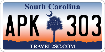 SC license plate APK303