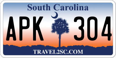 SC license plate APK304