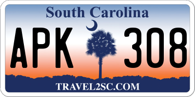SC license plate APK308