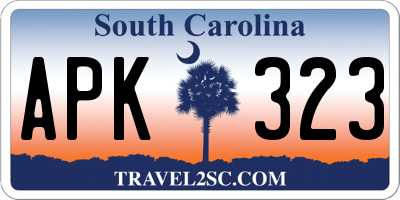 SC license plate APK323