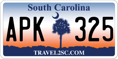 SC license plate APK325