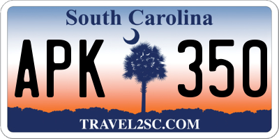 SC license plate APK350