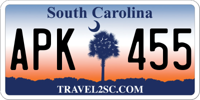 SC license plate APK455