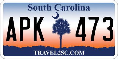 SC license plate APK473