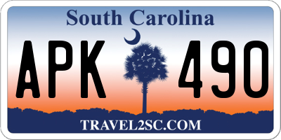 SC license plate APK490