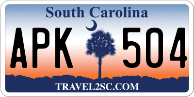 SC license plate APK504