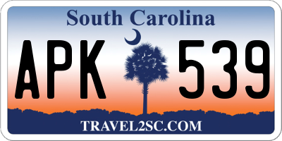 SC license plate APK539