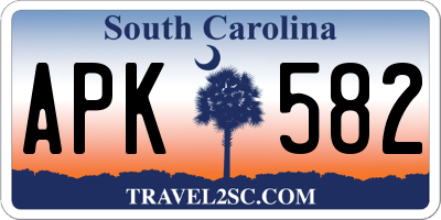 SC license plate APK582