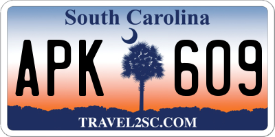 SC license plate APK609