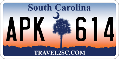 SC license plate APK614