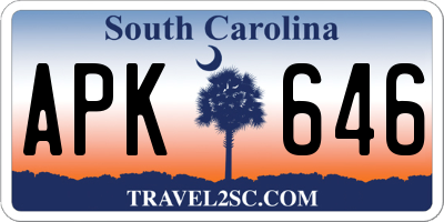 SC license plate APK646